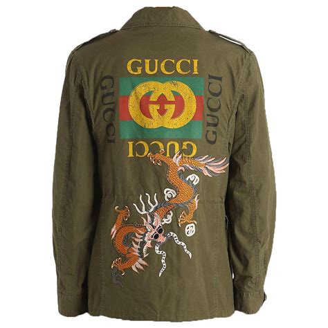 gucci pin satin jacket with 3 headed dragon|Gucci coats for women.